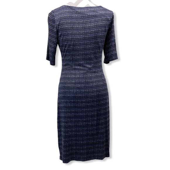 Loft Lattice Side Shirred Dress Size Small - Picture 2 of 7